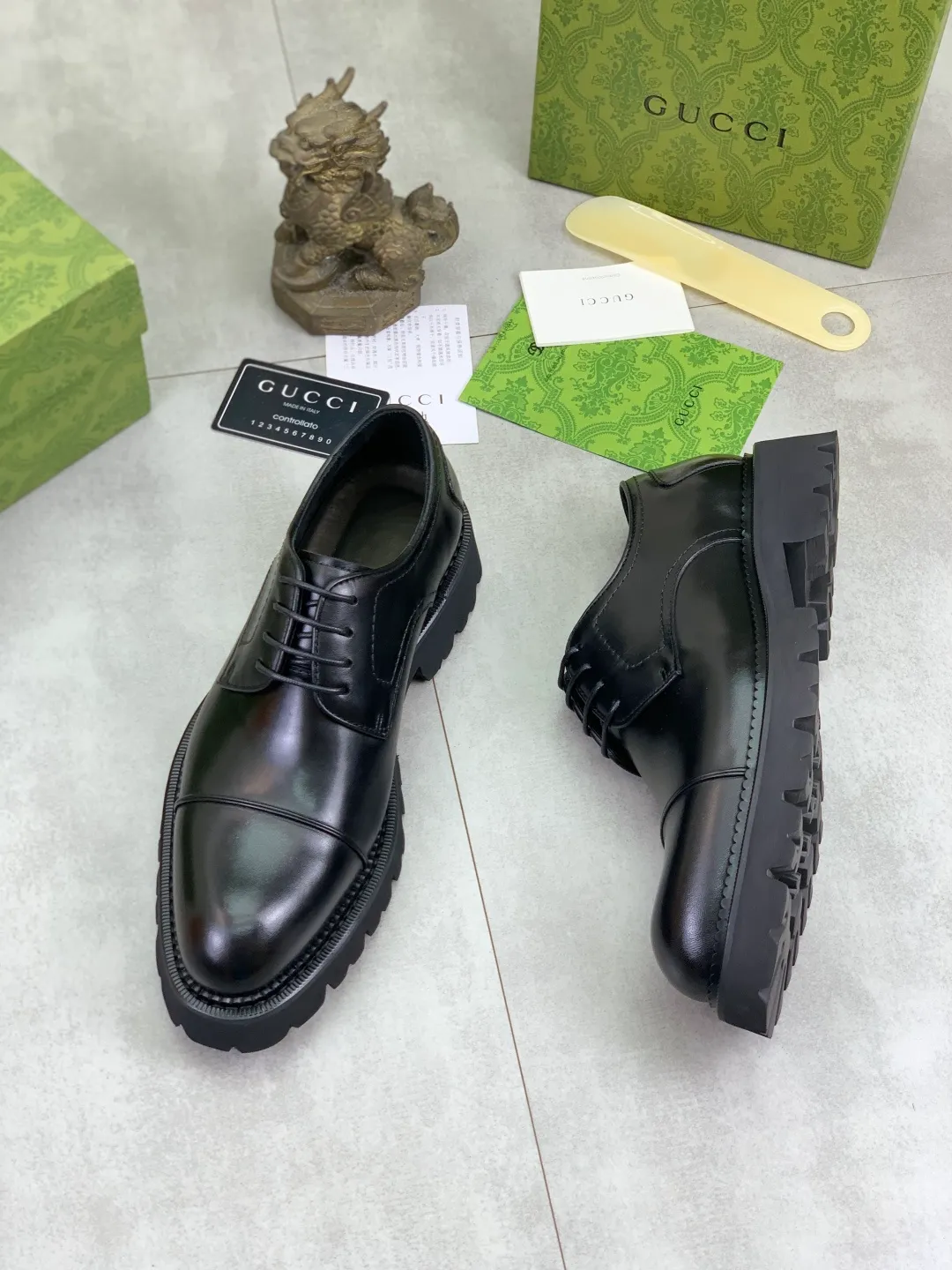 Men's Men's Shoes 💰P580 [New Style] 💰💎💎💎 [Gucci] GUCCI high-end men's formal business leather shoes, original order 1:1! Original imported high-end calfskin, original metal buckle, imported first-layer pigskin lining for feet, original high-end outsole, men's shoe size: 38-44